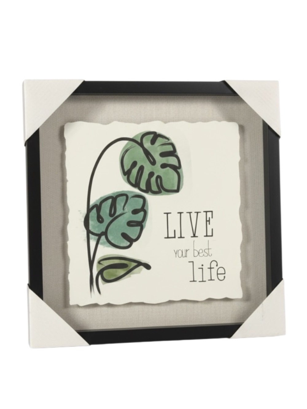 Live Your Best Life Green Botanical Wall Art